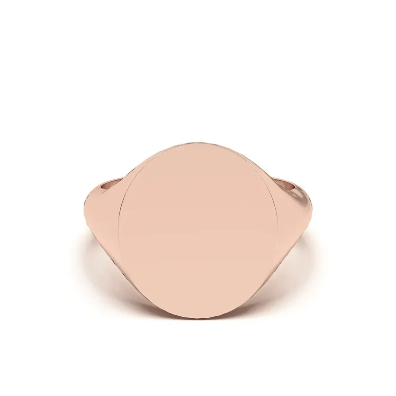 Pierścień Męski Owalny Comfort Fit Signet 585 Różowe Złoto (14K)