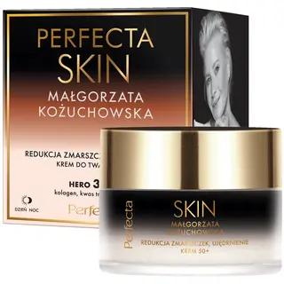 Perfecta Skin Małgorzata Kożuchowska krem ujędrniający 50+ na dzień i na noc z kolagenem, kwasem traneksamowym i peptydami 50 ml