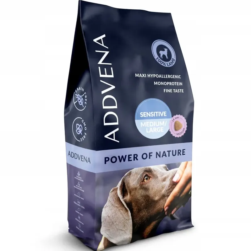 ADDVENA Power of Nature Adult Sensitive Medium/Large Mono Lamb - sucha karma dla psa - 10kg
