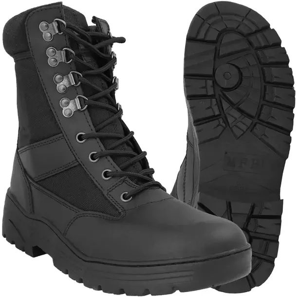 Buty wojskowe taktyczne mundurowe ochrona MFH trekkingowe wysokie czarne 48