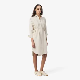 Lacoste Sukienka Koszulowa Oversize Z Mieszanki Lnu