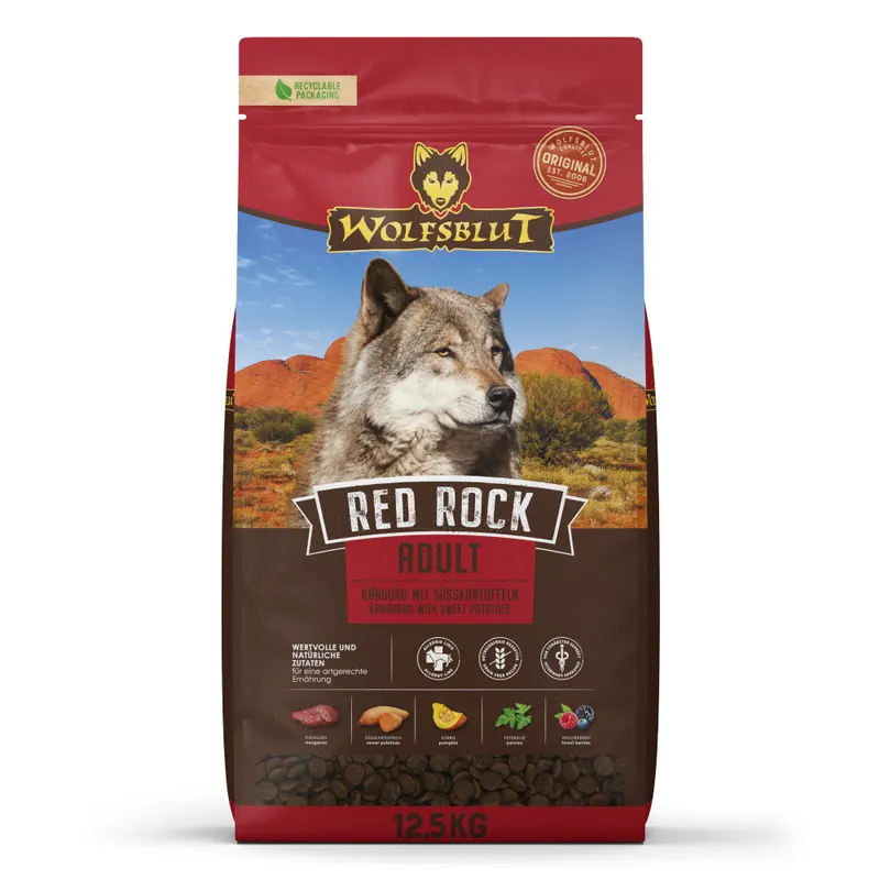 WOLFSBLUT Red Rock Kangur z batatami Mono - sucha karma dla psa - 12,5kg