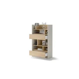 Regał Bed Concept BC-27 | 92x158X46 cm | Kaszmir/Dąb Nagano | Kaszmir/Dąb nagano regał Lenart | funkcjonalny | do półkotapczanu