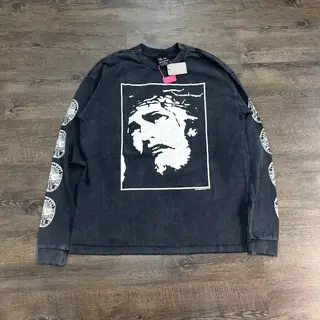 Yao Fashion Saint OF Michael 25SS High Quality Cotton Long Sleeve Tops Tee Streetwear Oversize Casual Y2k Loose T Shirt For Men