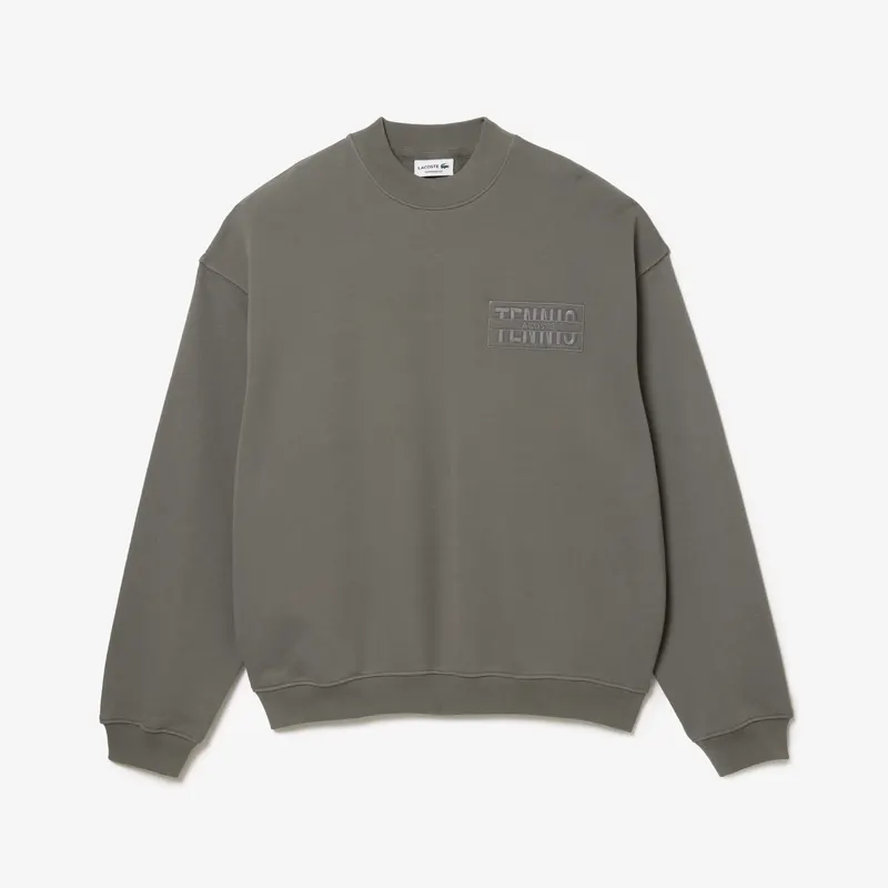 Lacoste Oversize Embroidered Cotton Sweatshirt Męskie Kolorowy