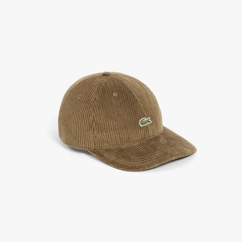 Lacoste Bawełniana Czapka Welurowa Brązowa