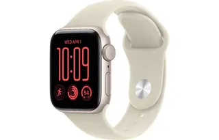 Smartwatch Apple Watch SE 3 GPS 44mm aluminium księżycowa poświata + pasek sportowy piasek M/L