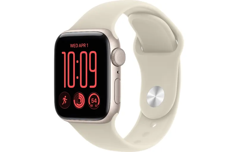 Smartwatch Apple Watch SE 3 GPS 44mm aluminium księżycowa poświata + pasek sportowy piasek M/L