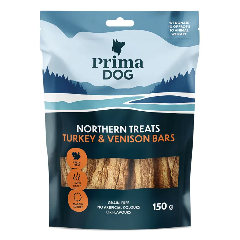 PrimaDog Northern Treats - Indyk i dziczyzna, 150 g