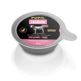 PUPIL Premium Kitten cielęcina mono - mokra karma dla kota - 85g