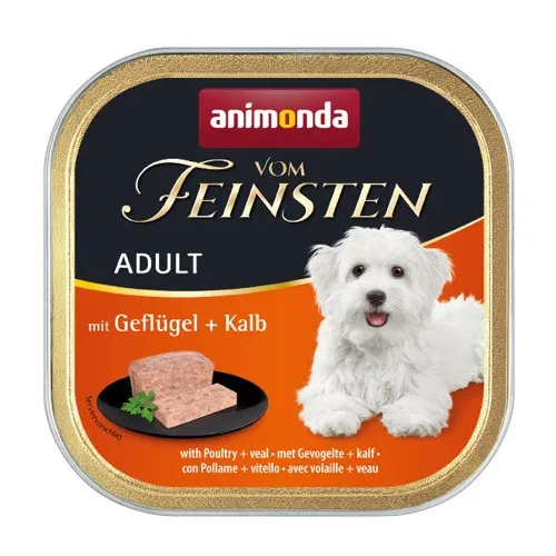 ANIMONDA Vom Feinsten Adult Drób i cielęcina - mokra karma dla psa - 150g