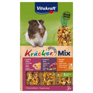 Vitakraft Multipack krakersy dla świnek morskich - 3 x 3 sztuki (miód, owoce, orzechy)