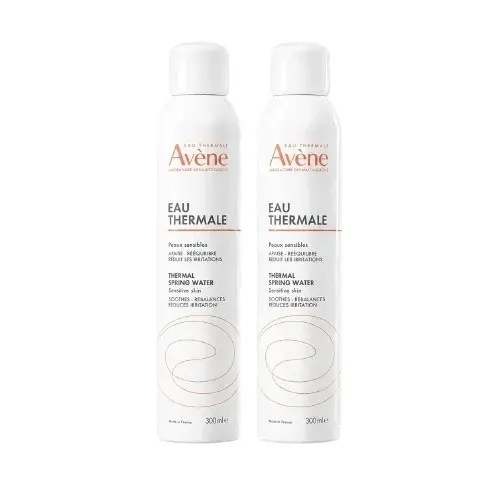 AVENE EAU THERMALE WODA TERMALNA W AEROZOLU ZESTAW 2x300 ML NA PODRAŻNIENIA