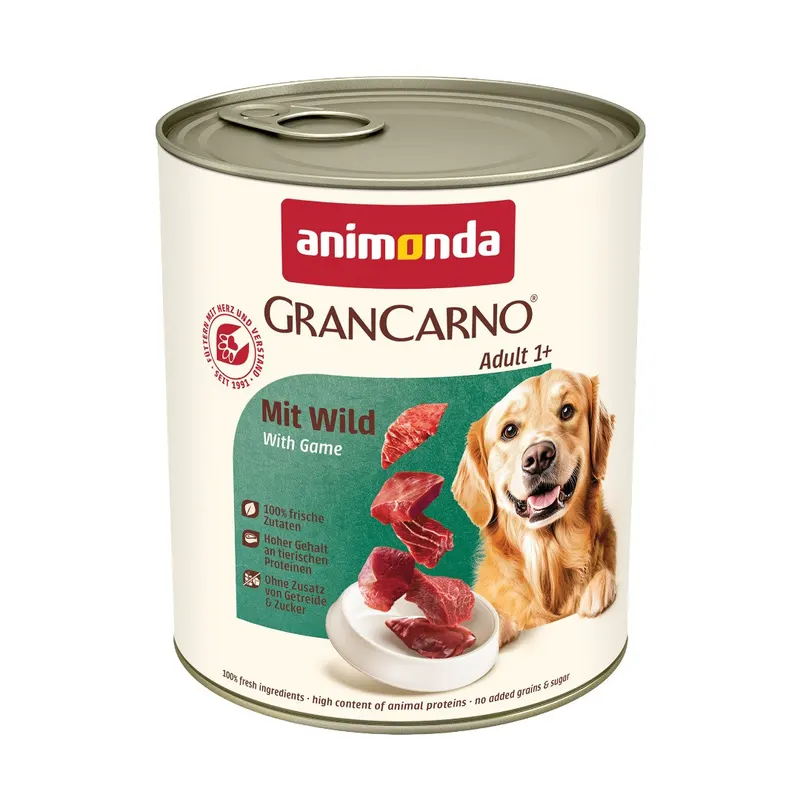 ANIMONDA Grancarno Adult z dziczyzną - mokra karma dla psa - 800 g