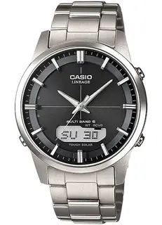 Tytanowy analogowo cyfrowy zegarek męski Casio Waveceptor LCW-M170TD + Box