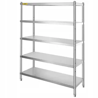 Regał Magazynowy Stal Nierdzewna 5 Półek 120x45x183 cm Nośność 150 kg