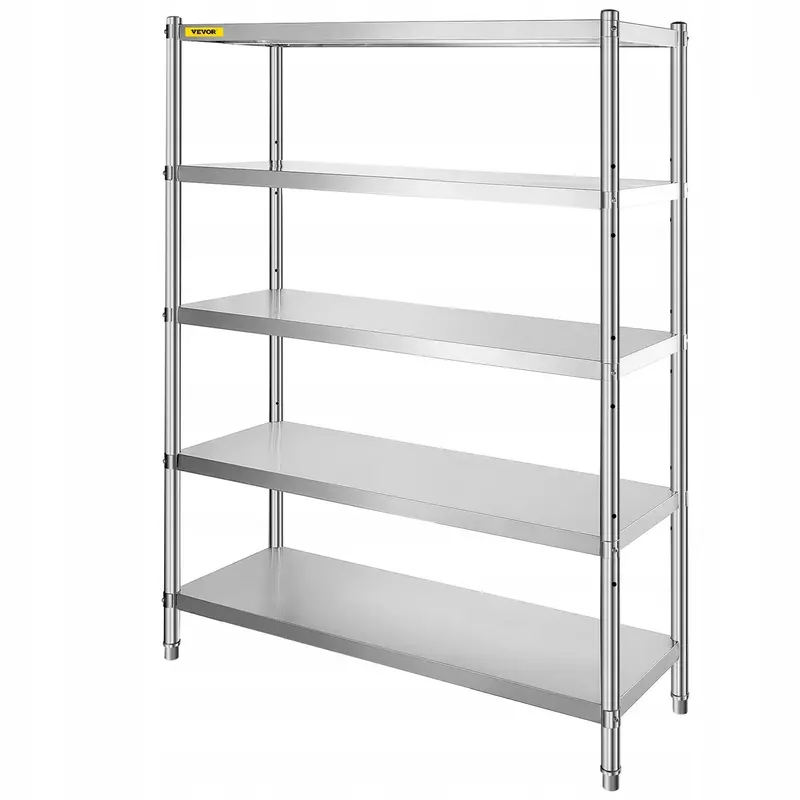 Regał Magazynowy Stal Nierdzewna 5 Półek 120x45x183 cm Nośność 150 kg