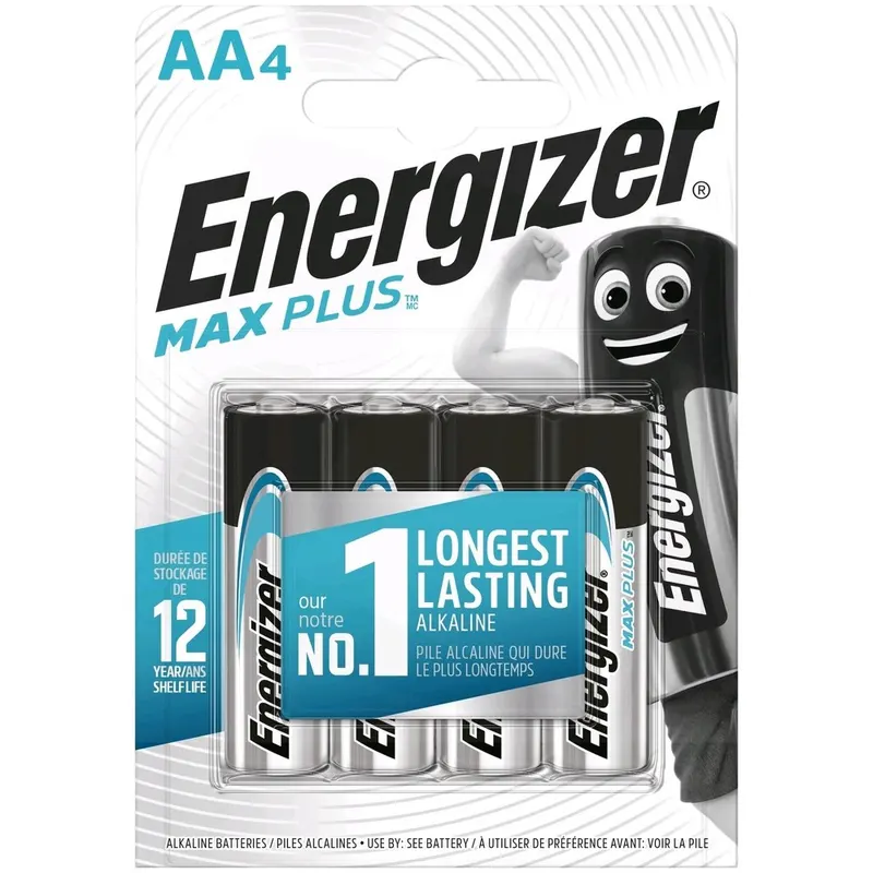Energizer Baterie alkaliczneLR6/AA blister 4szt. ENERGIZER MAX PLUS