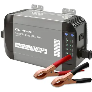 Qoltec Inteligentna ładowarka Monolith do akumulatorów LiFePO4 AGM GEL SLA | 20A | 24V