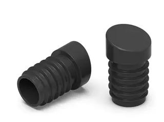 Stopka ślizgowa skośna do profili okrągłych D-18mm Kąt-(15°) 1,0mm-1,5mm, kolor czarny