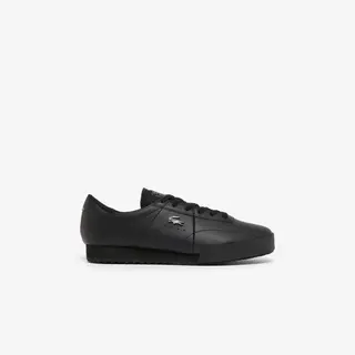 Lacoste Męskie Skórzane Sneakersy Aura Czarne Czarny