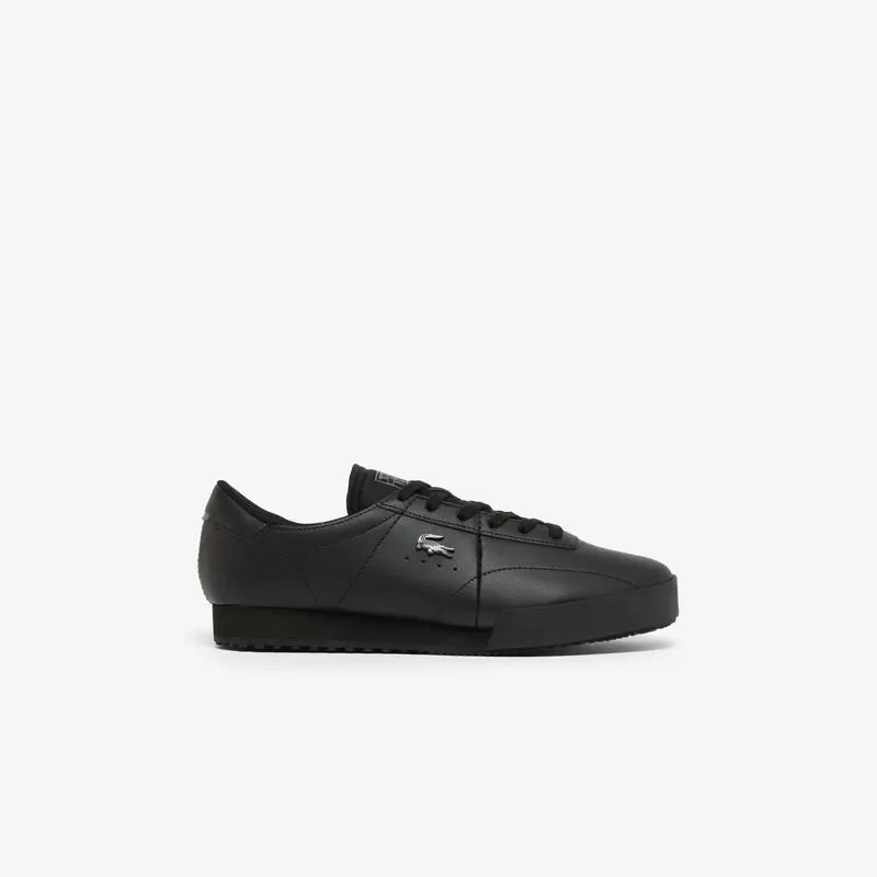 Lacoste Męskie Skórzane Sneakersy Aura Czarne Czarny