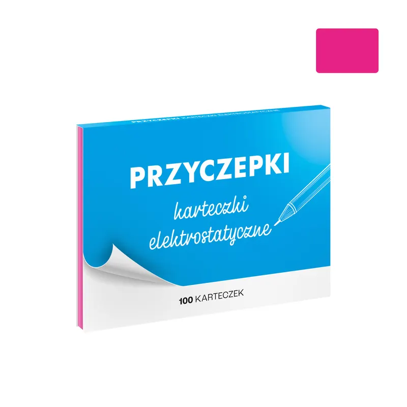 PRZYCZEPKI - różowe karteczki elektrostatyczne