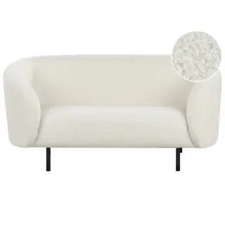 Sofa dwuosobowa boucle biało-czarna loen