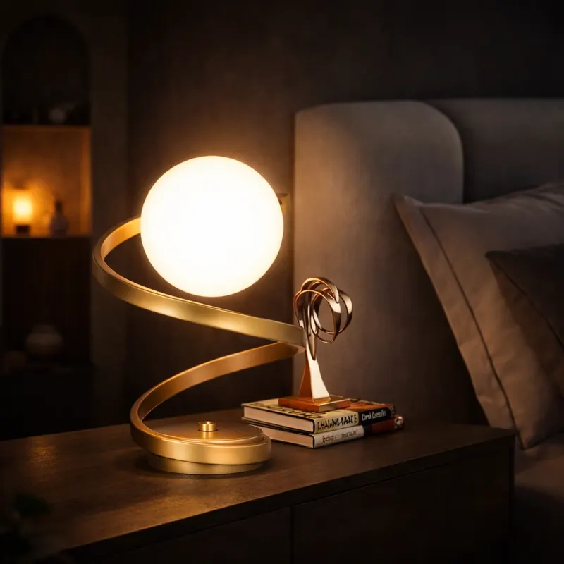 SYVRA – spiralna lampa stołowa LED