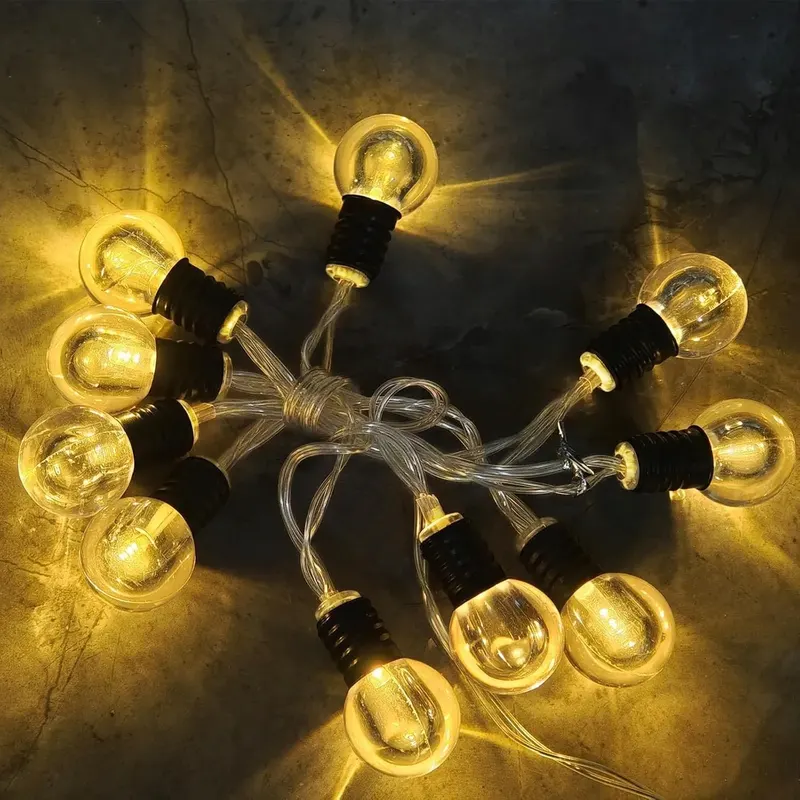 ŁAŃCUCH ŚWIETLNY LED 10 DIOD TIMER CIEPŁA BIEL BATERIE
