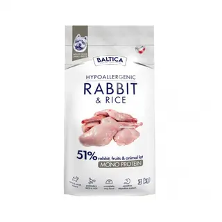 BALTICA Nutraceutic Hypoallergenic Małe rasy Mono Królik z ryżem - sucha karma dla psa - 3kg