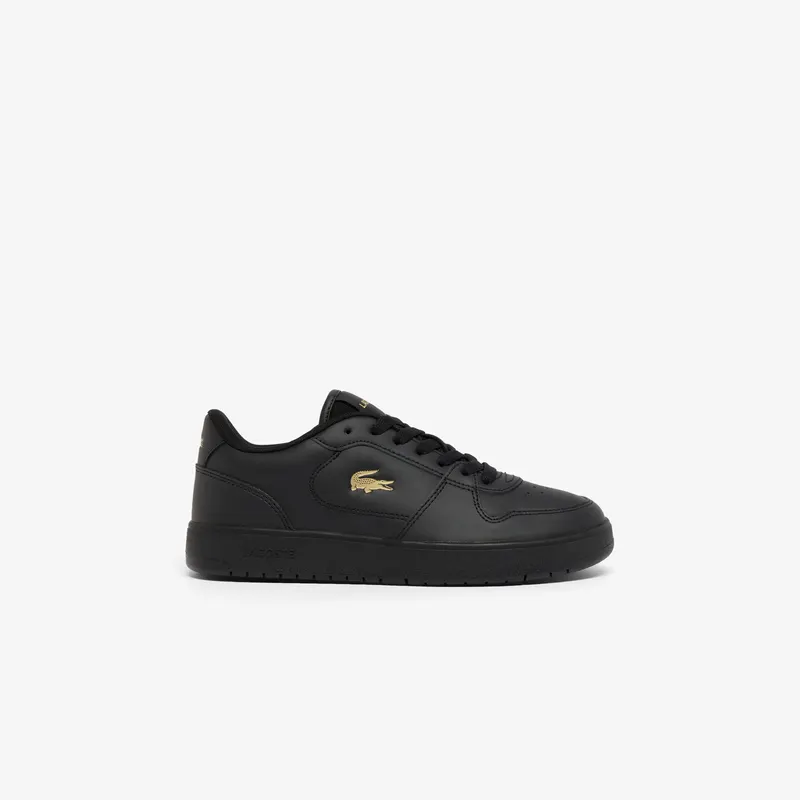 Lacoste Damskie Skórzane Sneakersy Court Ace Czarne Czarny