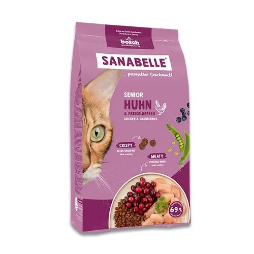 BOSCH Sanabelle Life Senior chicken & cranberries - sucha karma dla kota - 8kg