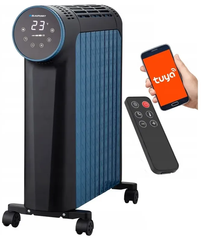 Grzejnik elektryczny olejowy Blaupunkt HOR811 2500W Wi-Fi Tuya Smart maksymalna czarny
