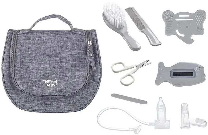 Zestaw do higieny z kosmetyczką Thermobaby Szary