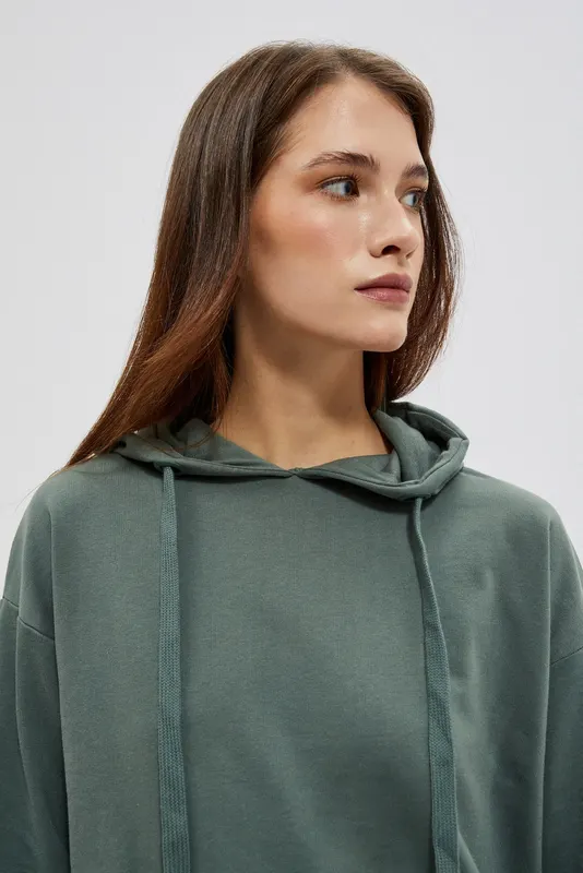 Bluza z kapturem oliwkowa