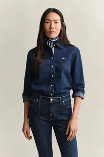 Gant Jeansowa Koszula Damska Regular Fit Granatowa