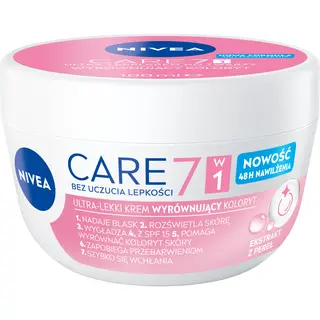 NIVEA Care 7w1 Ultra-Lekki Krem do Twarzy Wyrównujący koloryt 100ml