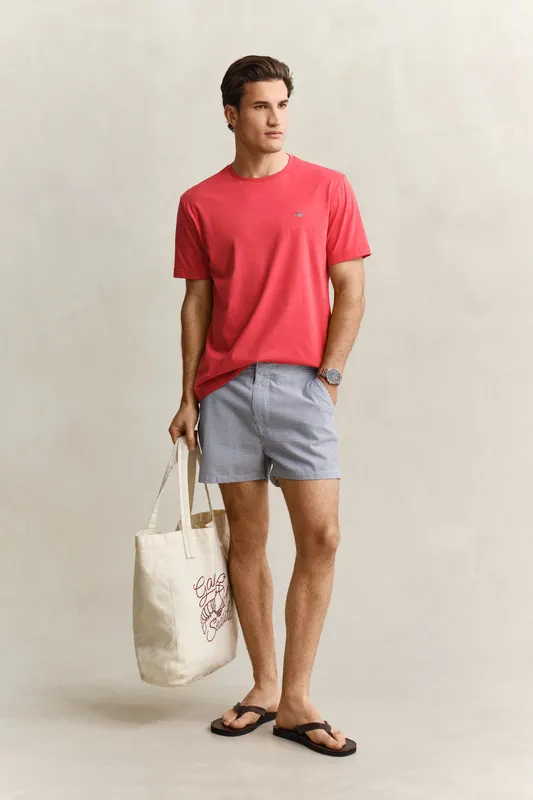 Gant Szorty Kąpielowe Męskie W Paski Slim Fit Niebieskie