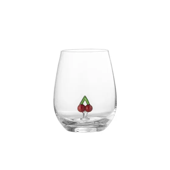 Szklanka Bloomingville Misa Clear Cherry, 560 ml