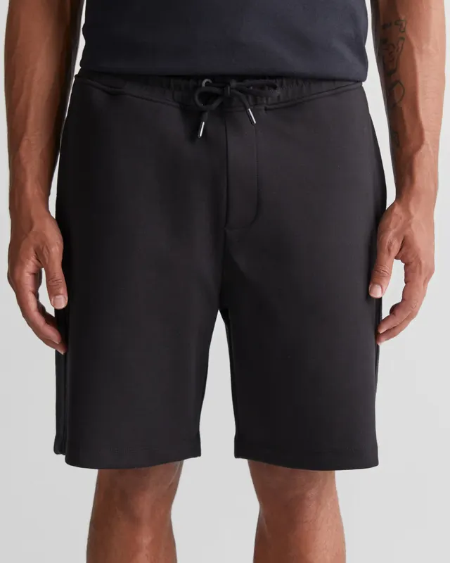 Gant Szorty Męskie Z Nadrukiem Regular Fit Czarne
