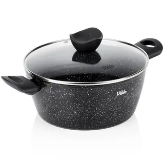 Garnek granitowy ze szklaną pokrywką GRANITICA 24 cm, 3,6 l
