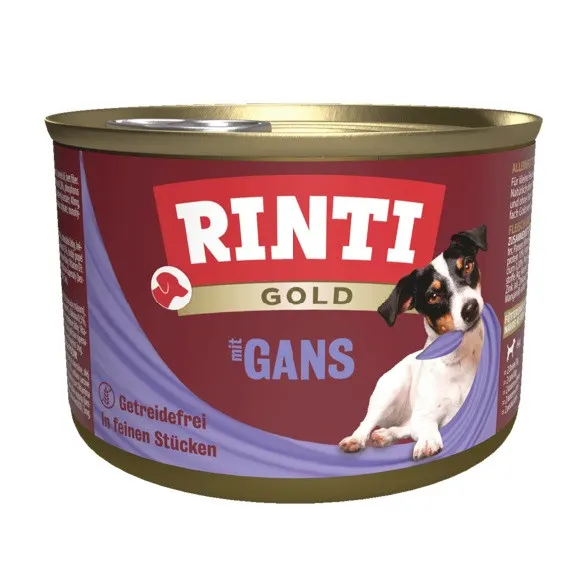 RINTI Gold Gęś - mokra karma dla psa - 185g