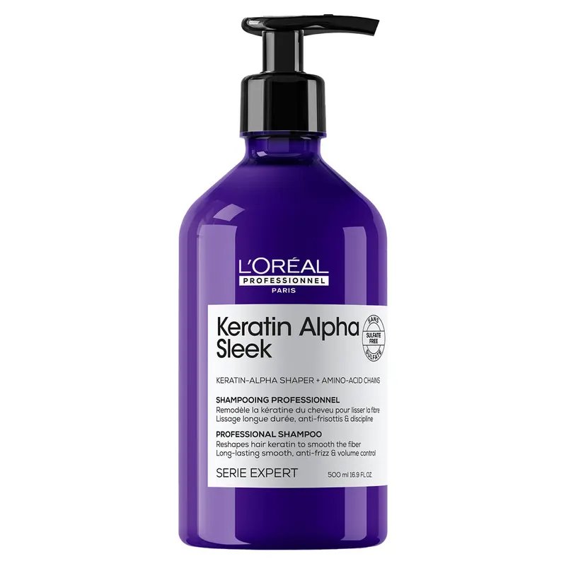 Loreal Professionnel Keratin Alpha Sleek Wygładzający Szampon do Włosów 500ml