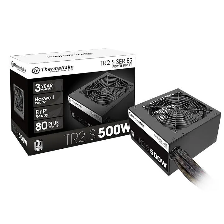 Thermaltake Zasilacz TR2 S Black 500W (80+ 230V EU, 2xPEG, 120mm, Single Rail)
