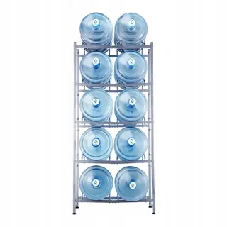 Stojak na Butelki z Wodą 19 l 5 Poziomów na 10 Butelek 650x332x1410 mm