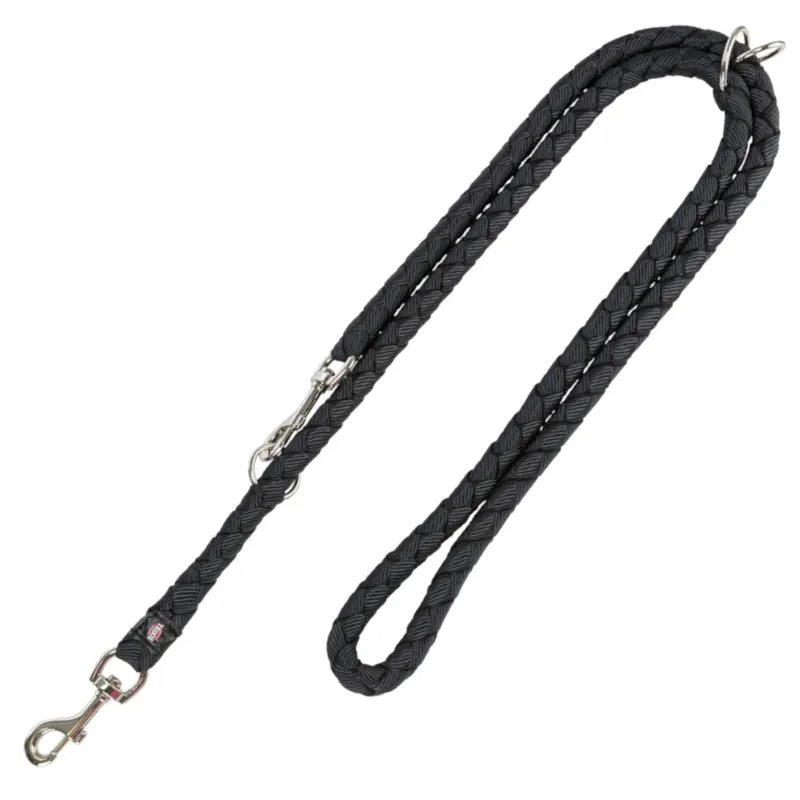Trixie Cavo smycz przedłużana, czarna - S - M: dł. 200 cm, Ø 12 mm