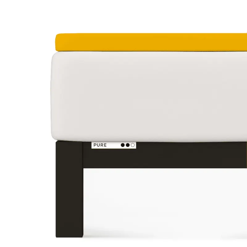 Prześcieradło Schlafgut Pure Topper | 90x190-100x220 cm | Żółty Deep | -100x220 Yellow Deep 196 - S bawełna