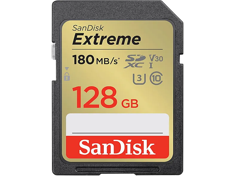 Karta pamięci SANDISK Extreme SDXC 128 GB 180/90 MB/s C10 V30 UHS-I U3