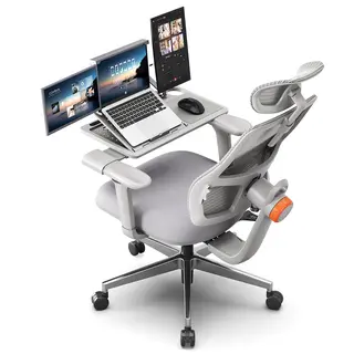 NEWTRAL MAGICH003 Ergonomiczny fotel biurowy z pulpitem Szary